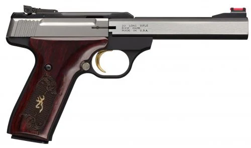 Browning Buck Mark Medallion Slab Side .22 LR Stainless/Silver Pistol
