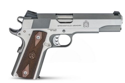 Springfield Armory 1911 Garrison Thin-Line Wood Grips .45 ACP Stainless/Silver Pistol