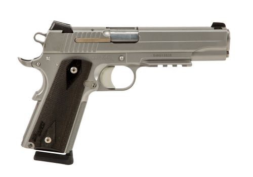Used Sig Sauer 1911 Stainless .45 ACP, 2 Magazines, Factory Box